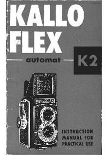 Kowa Kalloflex manual. Camera Instructions.